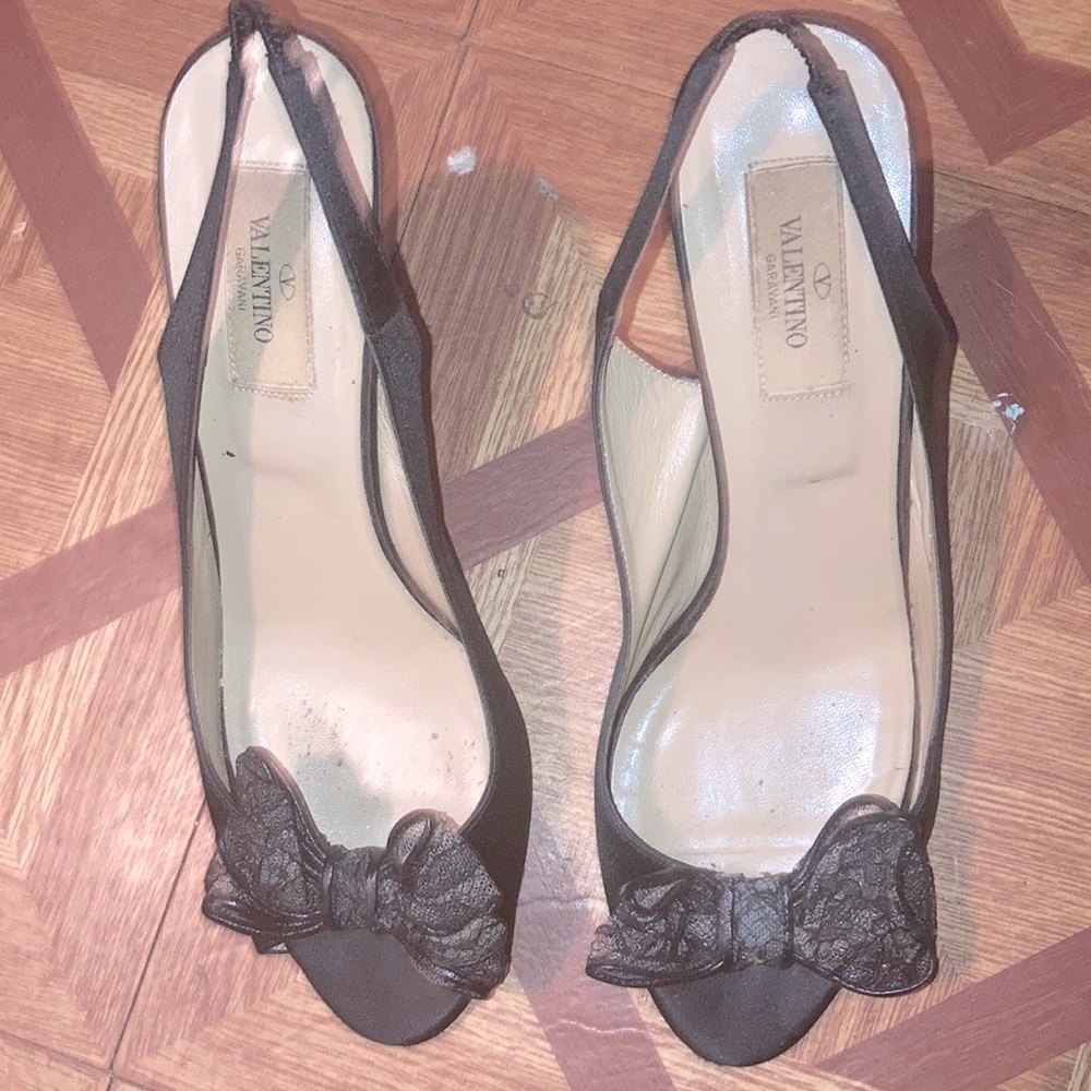 Valentino open toe slingbacks